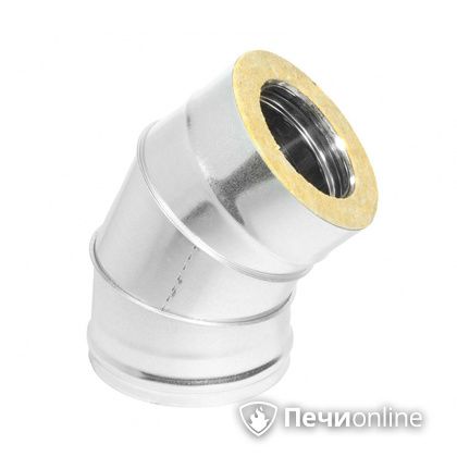 Колено 135° (45°) Теплов и Сухов Отвод Термо 45* ОТ-Р 430-0.5/оцинковка D120/180 в Липецке