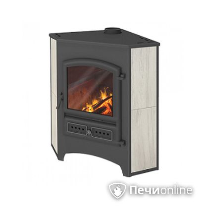 Печь-камин Этна (БКД) угловой беж. 9 кВт (150 кв.м) в Липецке