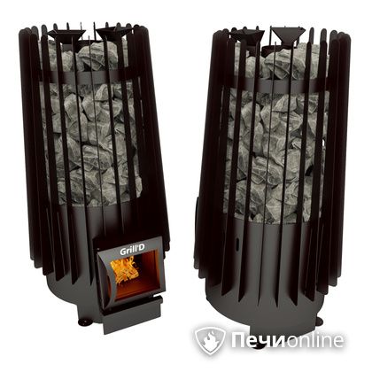 Дровяная печь-каменка GrillD Cometa Vega 180 short black в Липецке