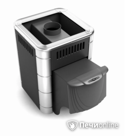 Дровяная банная печь TMF Оса Inox антрацит нержавеющие вставки в Липецке