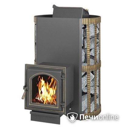 Дровяная банная печь Везувий Скиф с закрытой каменкой (270) в Липецке