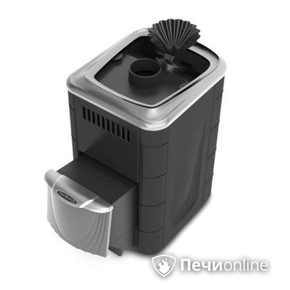 Дровяная банная печь TMF Гейзер Мини 2016 Carbon закрытая каменка нержавеющая дверь антрацит в Липецке