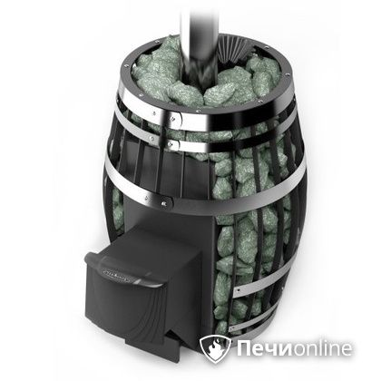Дровяная банная печь TMF Саяны XXL 2015 Inox с закрытой каменкой и теплообменником дверь антрацит в Липецке