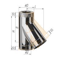 Дымоход Феррум Тройник утепленный нержавеющий 0.5/оцинкованный 135гр. d-150/210 по воде
