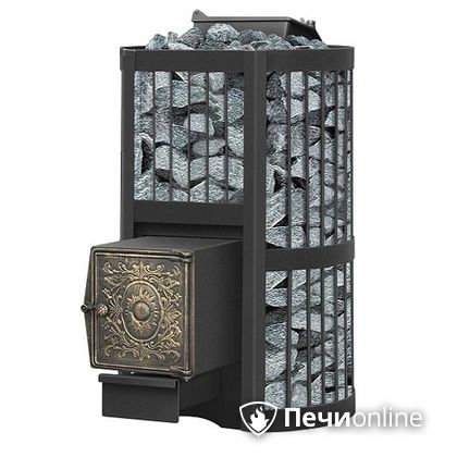Дровяная банная печь Везувий Ураган Стандарт 22 (ДТ-4) с закрытой каменкой чугун в Липецке
