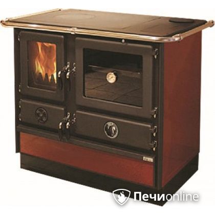 Отопительно-варочная печь MBS Thermo Magnum Red R с теплообменником и духовым шкафом в Липецке