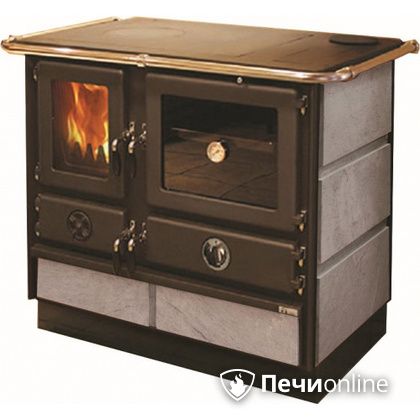 Отопительно-варочная печь MBS Thermo Magnum Stone R с теплообменником и духовым шкафом в Липецке
